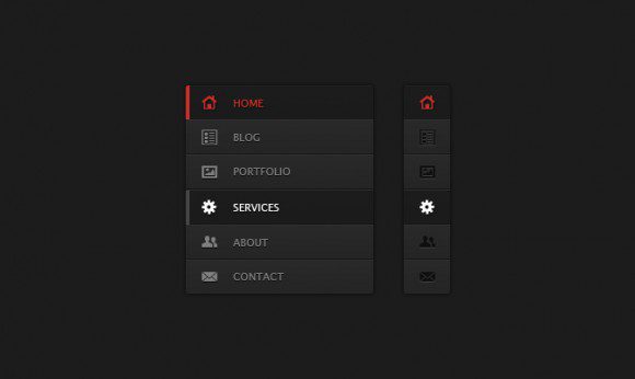 Free PSD navigation menu
