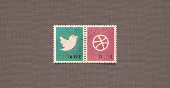Social stamps free PSD