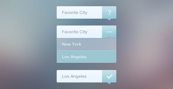 Dropdown navigation PSD