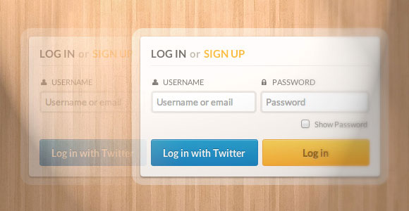 A custom login form CSS snippet