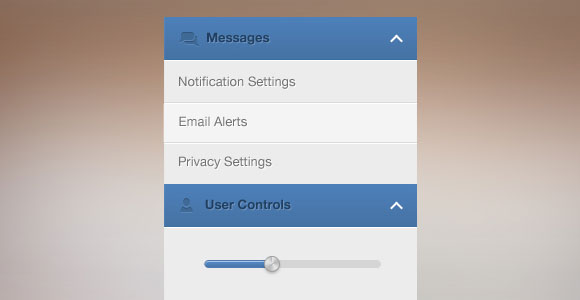 Expandable Menu PSD CSS