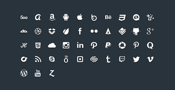 Free PSD retina social icons