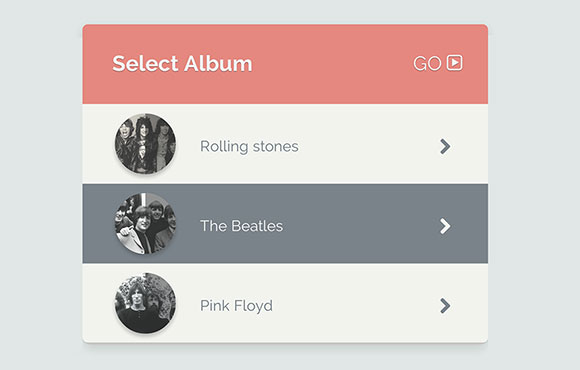 Select album CSS snippet