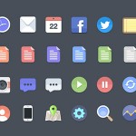 Some free flat icons PSD
