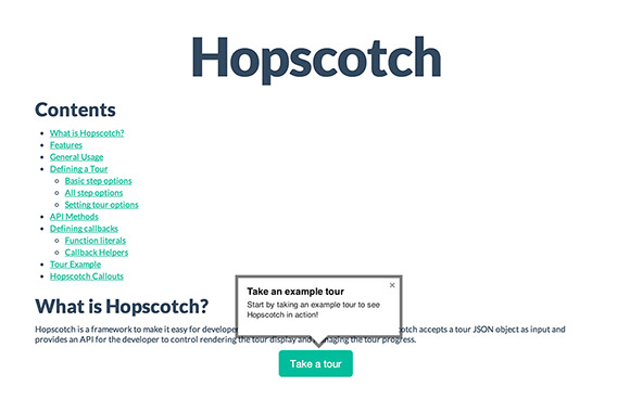 Hopscotch - Tour across pages