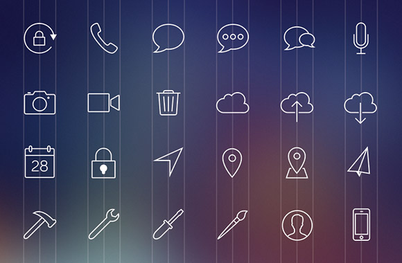 80 iOS7-style line icons