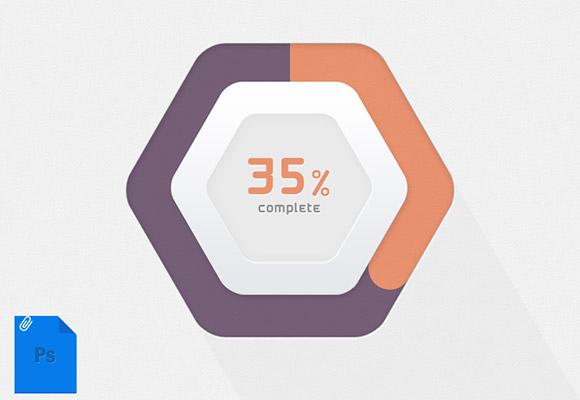 Hexagonal progress bar