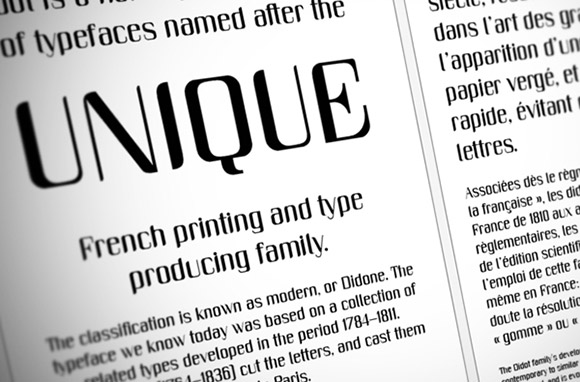 Unique free font