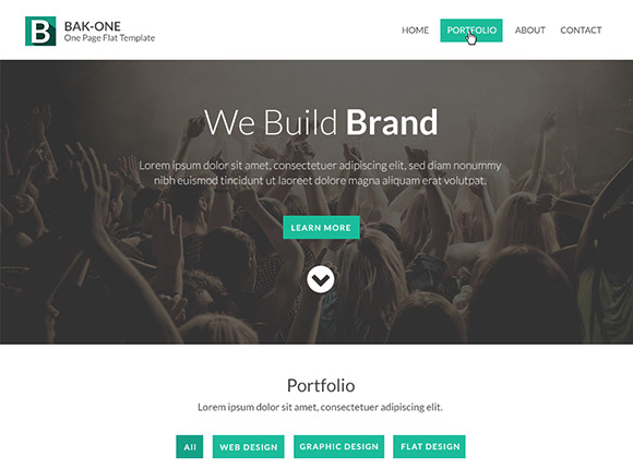 Single page website template