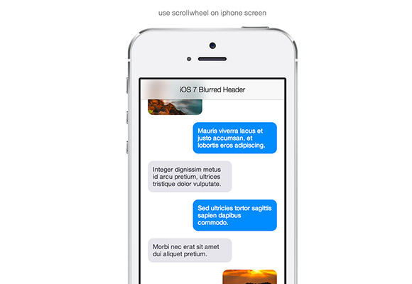 iOS7 blurred header CSS+JS