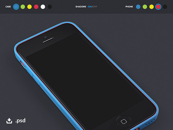 iPhone5c + case mockup