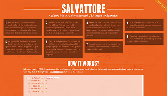 Salvattore - jQuery Masonry layouts