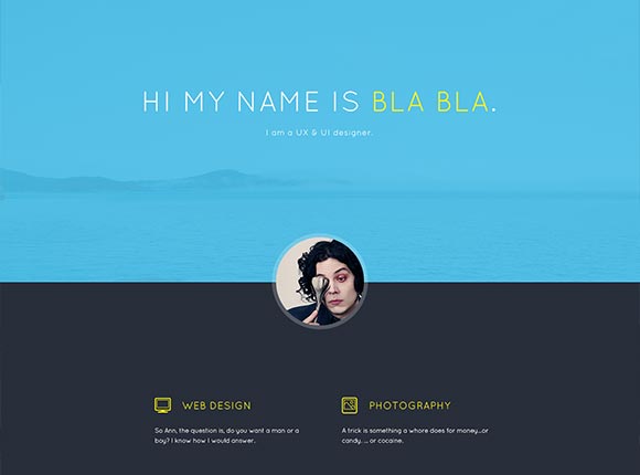 Bla Bla's Portfolio - PSD template