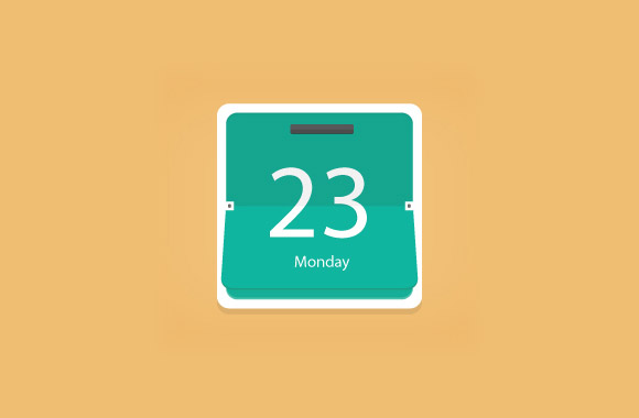 Flat flip calendar