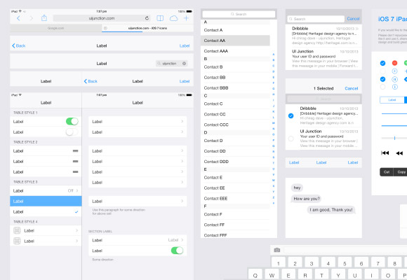 iOS7 iPad UI Template