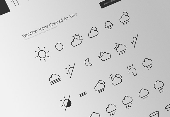 42 minimal weather icons