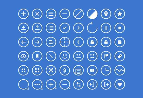 48 essential rounded icons