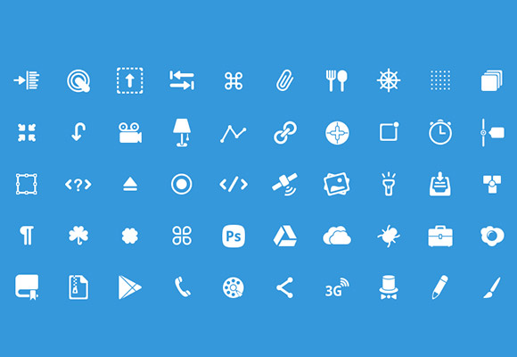 50 free PSD glyphs