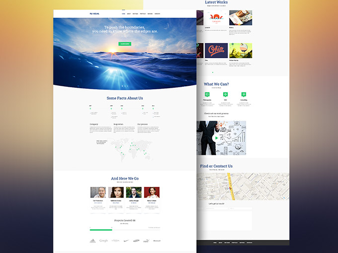 Aqual - Free website template