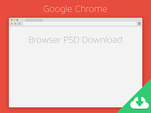 Chrome browser PSD mockup #2 - Freebiesbug