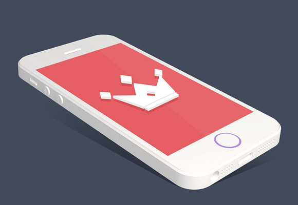 Flat iPhone 5S mockup
