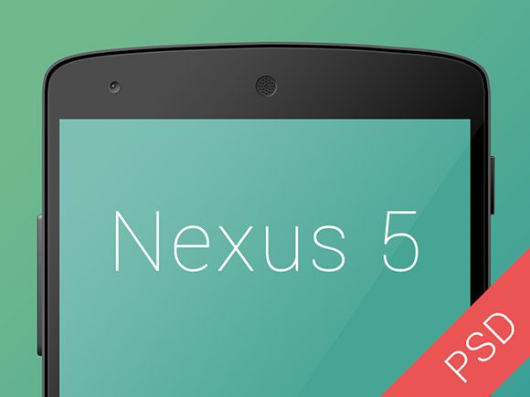 Nexus5 PSD mockup - Freebiesbug