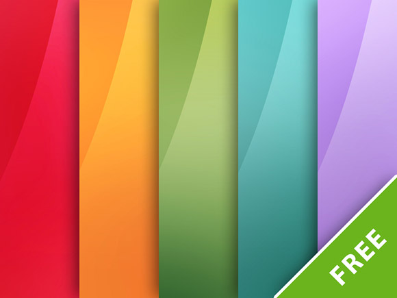 5 blurred backgrounds with glare