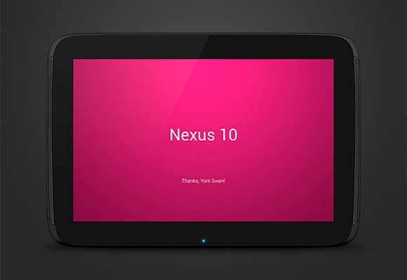 Nexus 10 PSD mockup