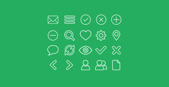 Here is a set of 20 free vector shaped outline icons