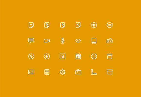 24 small icons PSD