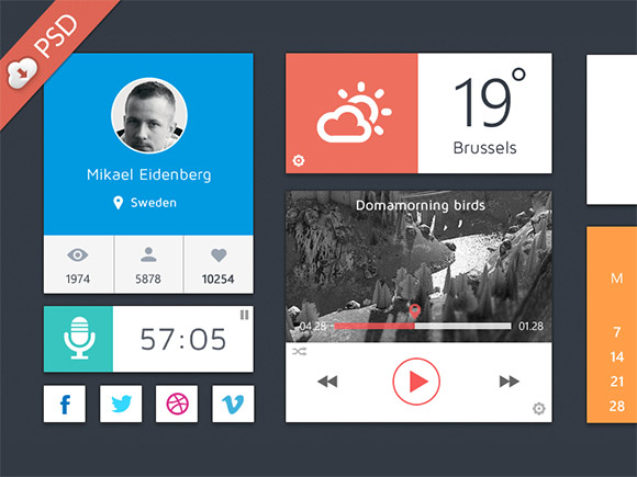 Free flat UI kit