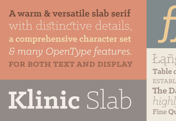 Klinic Slab font
