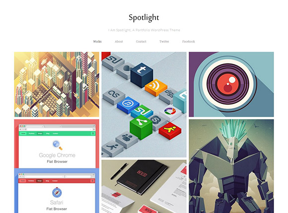 Spotlight - Free portfolio WordPress theme