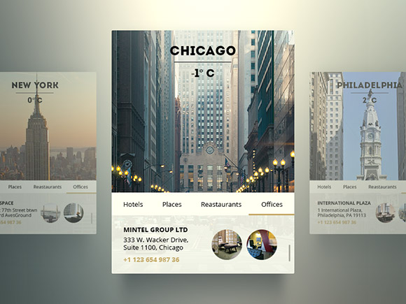 Free PSD city widgets