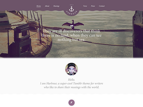 Harbour free PSD website template