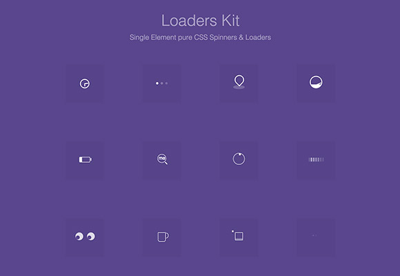 Pure CSS loaders kit