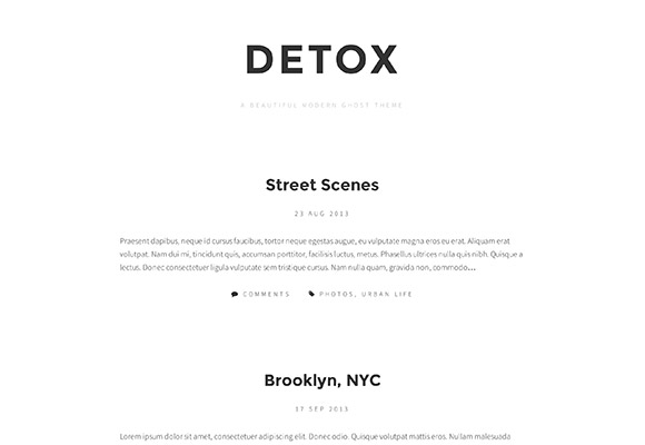 Detox - Free Tumblr theme