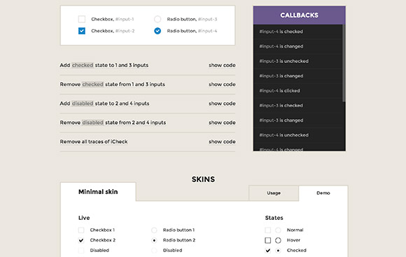 iCheck - Customized checkboxes and radio buttons