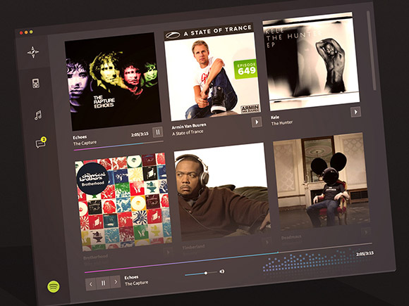 Spotify redesigned - PSD concept