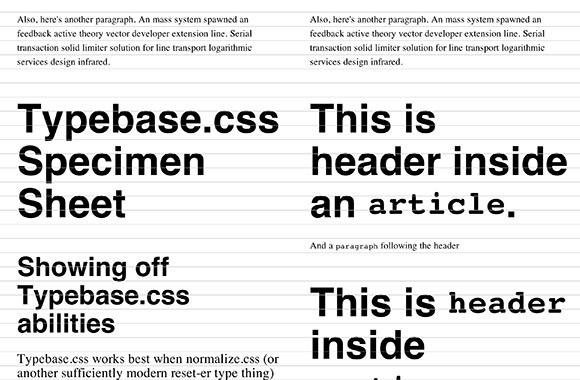 Typebase.css - A stylesheet for typography