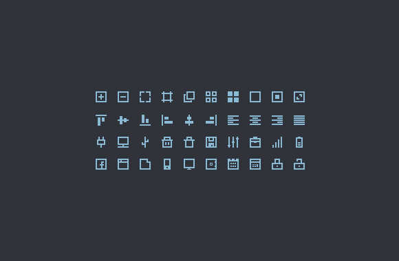 40 bound icons PSD