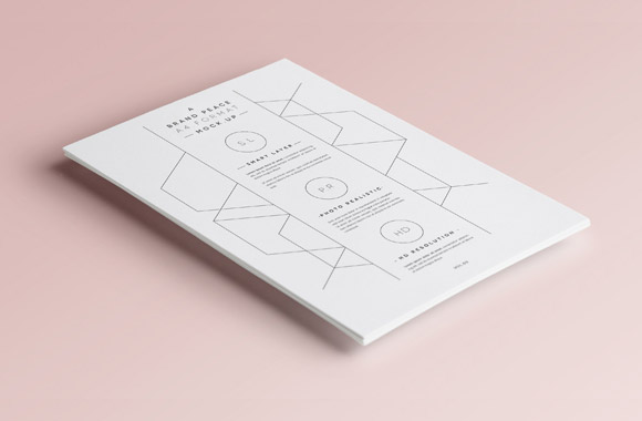 A4 paper mockup PSD