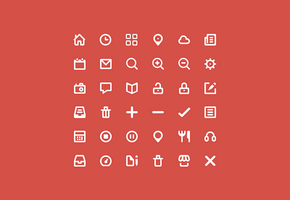 36 free vector icons PSD