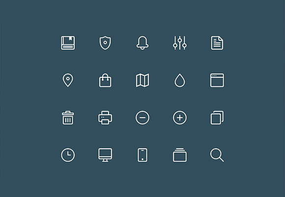 Buddha line icons set vol.1