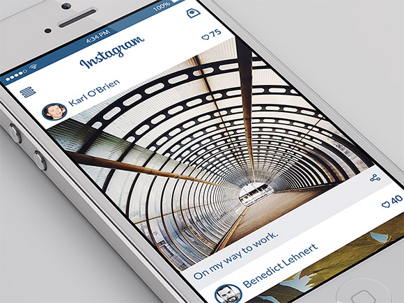 Instagram app UI concept