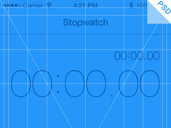 iPhone 5 app grid PSD