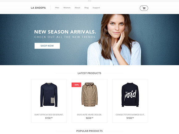 La Shoopa - PSD eCommerce Template