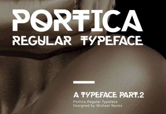 Portica Regular free font