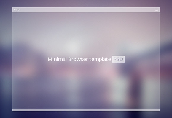 Transparent browser mockup PSD