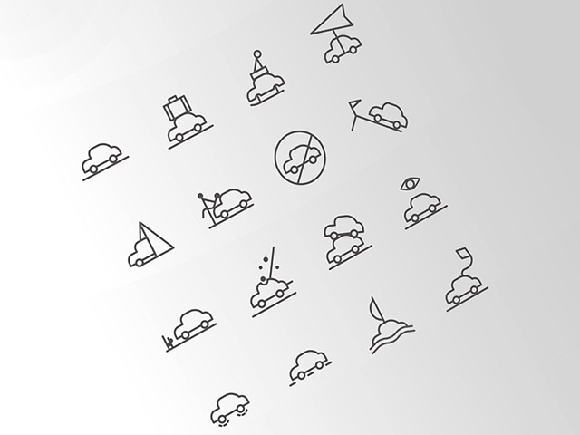 16 weather situations icons PSD